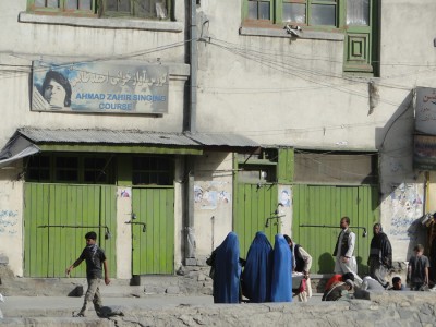 Afghan women at a market in Kabul