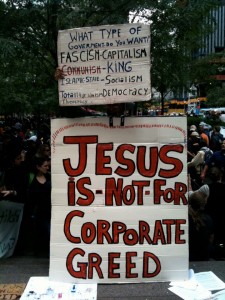 Occupy Wall St. Sign, photo by Shteyngart 