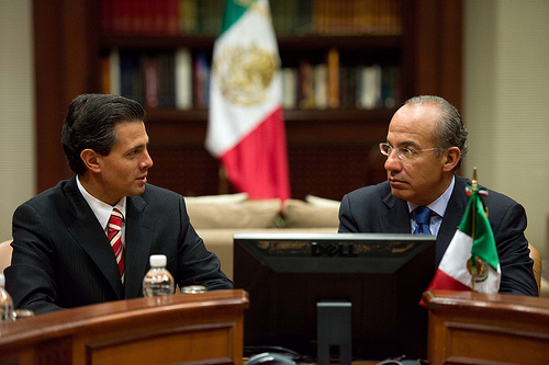 Enrique Peña Nieto and Felipe Calderón