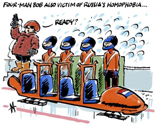 Cartoon: Sports and Russian Homophobia