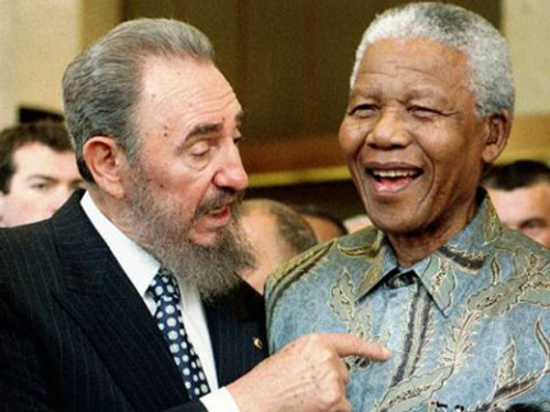 Fidel Castro and Nelson Mandela