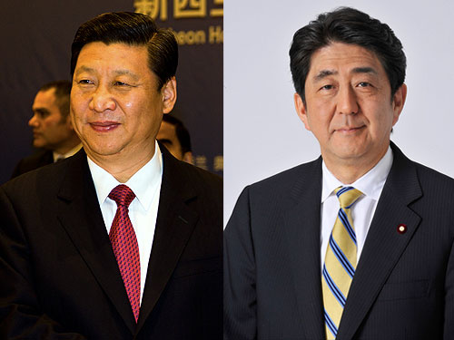 Xi Jinping and Sinzo Abe