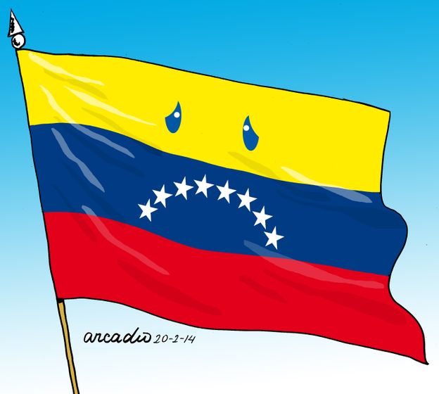 Cartoon- Venezuela, sad reality