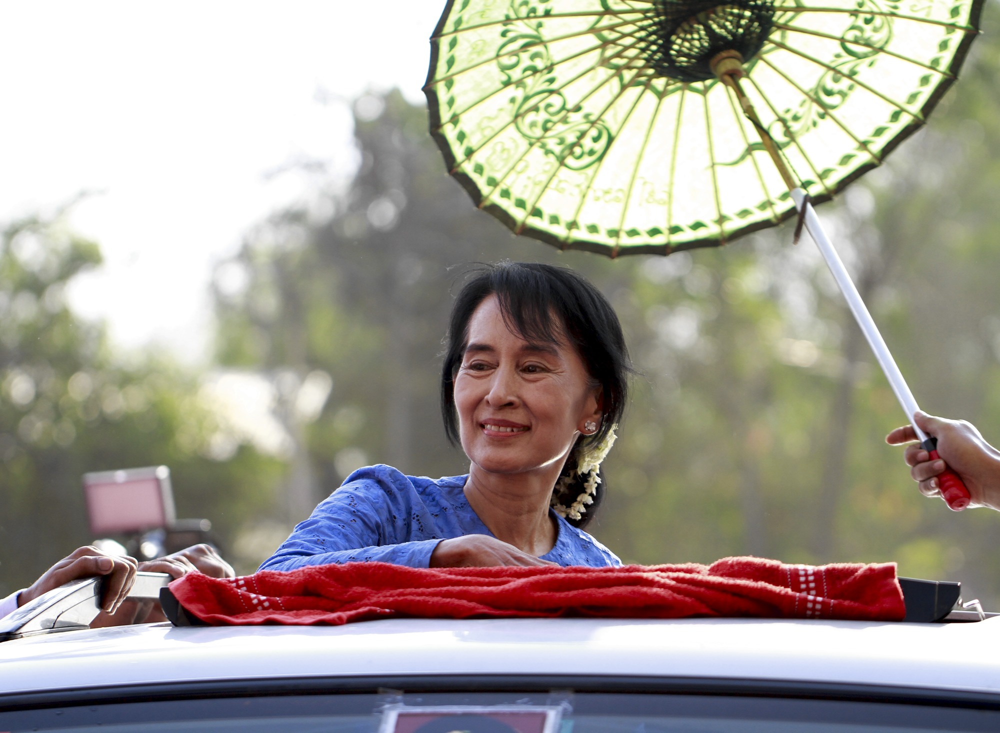 National League for Democracy leader Aung San Suu Kyi during the 2012 campaign in Burma. Image via Wikipedia Commons. 