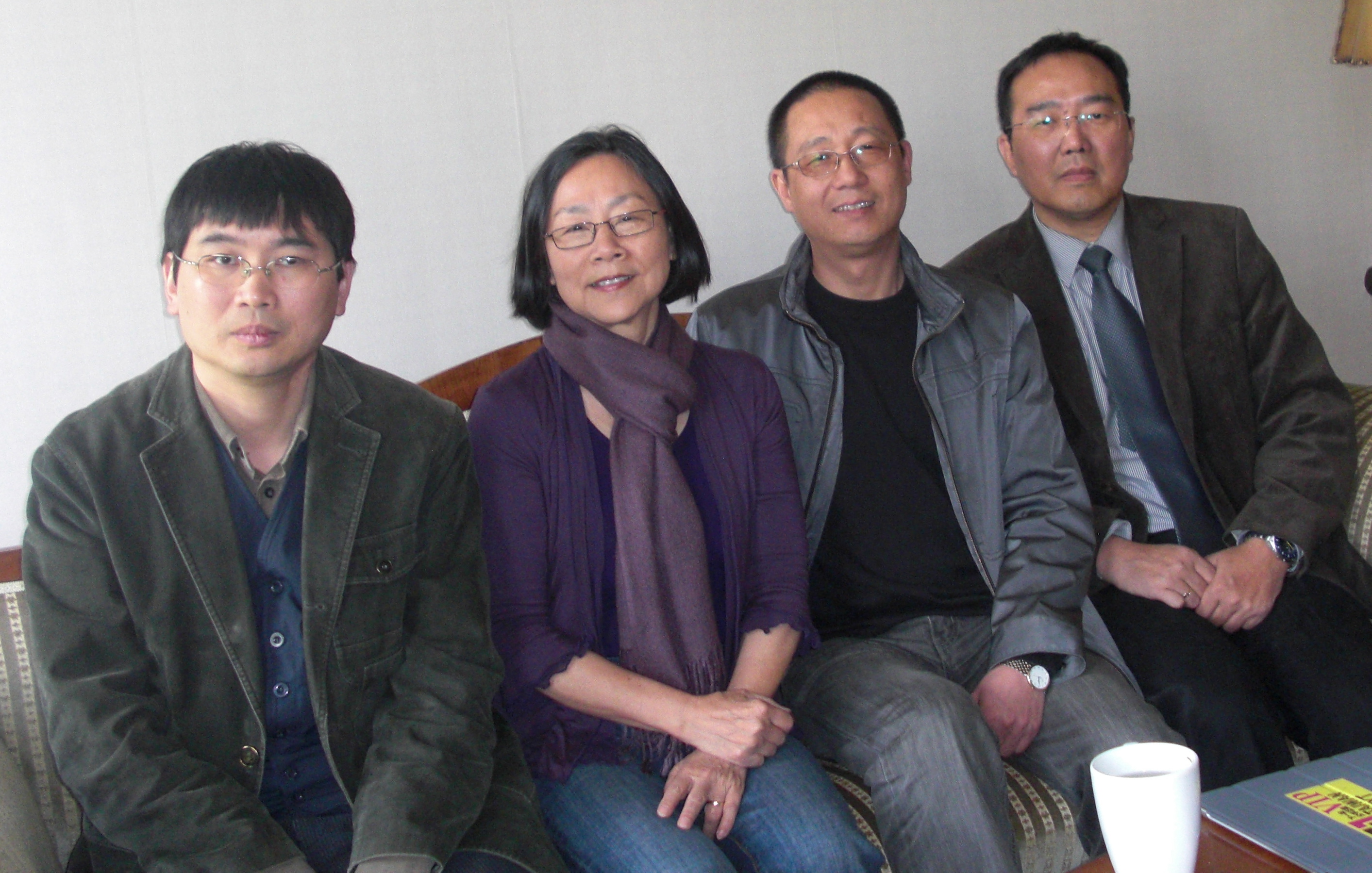 From left to right: Chang Ping, Tienchi Martin-Liao, writer Ye Fu, and a friend, in Amsterdam in 2012. Image courtesy of the author.  