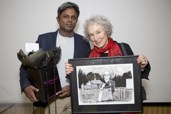 Tutul and Margaret Atwood at the PEN Pinter Prize 2016 ceremony. Photo: George Torode