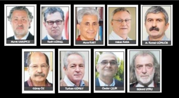 The arrested journalists of the Cumhuriyet Daily.